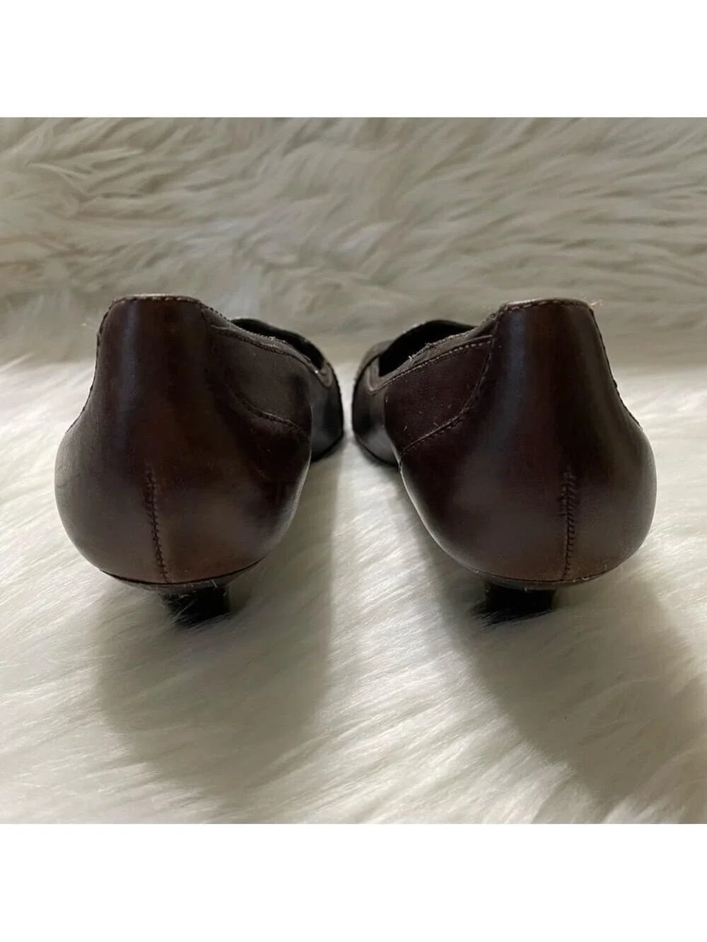 Naturalizer Brown Heels With Brass Buckle Size 7.5